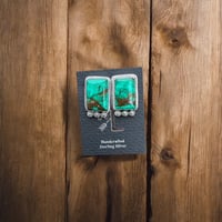 Vibrant Green Azurite/Malachite Earrings