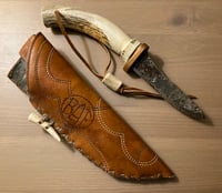 Image 3 of BAF Knifeworks Fixed Blade Knife with Cowboy Boot Sheath