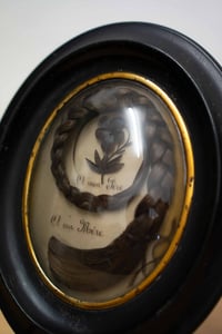 Image 2 of Victorian Era Momento Mori Mourning Hair Art Picture Frame - Medium