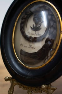 Image 3 of Victorian Era Momento Mori Mourning Hair Art Picture Frame - Medium