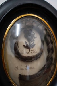 Image 4 of Victorian Era Momento Mori Mourning Hair Art Picture Frame - Medium