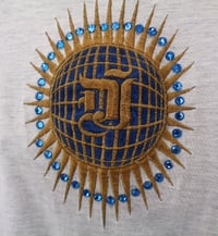 Image 2 of Customised vintage 1980's Daniel James Gold thread T shirt