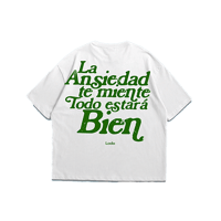 L.A.T.M White oversize / Green Letters