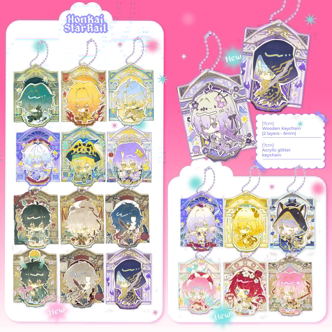 Image of HSR Glitter Acrylic Charm