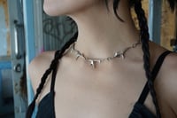 Image 2 of Silver Liquid Thorns Necklace