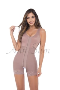 Ann Slim 330303 Mid Thigh Powernet Shaper with Bra