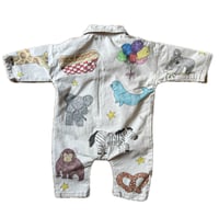 Image 2 of 12m Zoo Doodle Baby Jumpsuit
