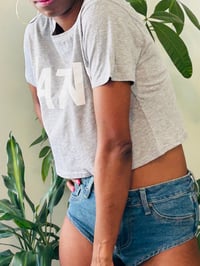 Image 5 of LA Native Heather Grey Crop