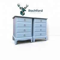 Image 3 of Stag Minstrel Tall 4 Drawer Bedside Cabinet/Drawers In Grey