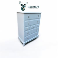 Image 3 of Stag Minstrel Tall Boy Drawers In Grey