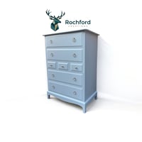 Image 2 of Stag Minstrel Tall Boy Drawers In Grey