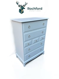Image 4 of Stag Minstrel Tall Boy Drawers In Grey