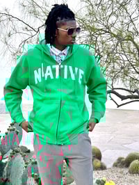 Image 21 of LA Native Kelly Green Zip Up