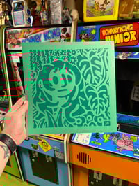 Image 2 of "Girl With Plants (Green/Green Edition)" Screen Print
