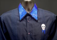 Image 14 of Vintage Hugo Boss dress shirt with blue rhinestones