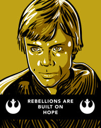 Image 1 of Luke Skywalker Screenprinted Canvas