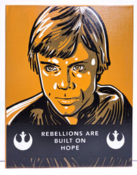Image 2 of Luke Skywalker Screenprinted Canvas