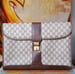 Image of Vtg Gucci Brown Monogram Portfolio Case