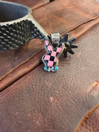 Image 2 of Pink/Black Checkered Bunny