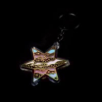 Image 2 of Trans Pride Star Acrylic Charm