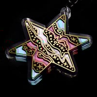 Image 1 of Trans Pride Star Acrylic Charm