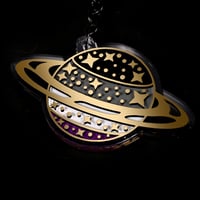 Image 1 of Asexual Pride Planet Acrylic Charm