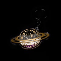 Image 4 of Asexual Pride Planet Acrylic Charm