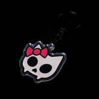 Image 3 of Skull Cat Holo Acrylic Charm