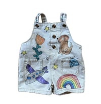 Image 1 of 9M Doodle Baby Short Overalls