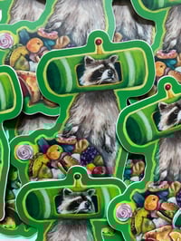 Image 3 of Katamari Trash Panda Sticker