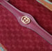 Image of Vtg Gucci Burgundy Mini Monogram Suede Clutch.