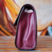 Image of Vtg Gucci Burgundy Mini Monogram Suede Clutch.