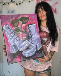Image 4 of “STUDIO BOOTS” ORIGINAL PAINTING 18”x14”