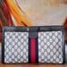 Image of Vtg Gucci XL Blue Monogram Clutch Bag