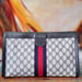 Image of Vtg Gucci XL Blue Monogram Clutch Bag