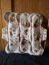 Image 1 of Organic Cotton Set of 3 Heavy Absorbency Pads in Mushroom & Fern