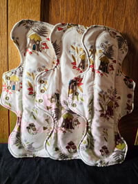 Image 2 of Organic Cotton Set of 3 Heavy Absorbency Pads in Mushroom & Fern