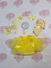 Image 1 of Yellow bear fathers day tutu set 