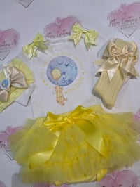 Image 2 of Yellow bear fathers day tutu set 