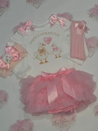 Image 2 of Happy Fathers day goose tutu set 