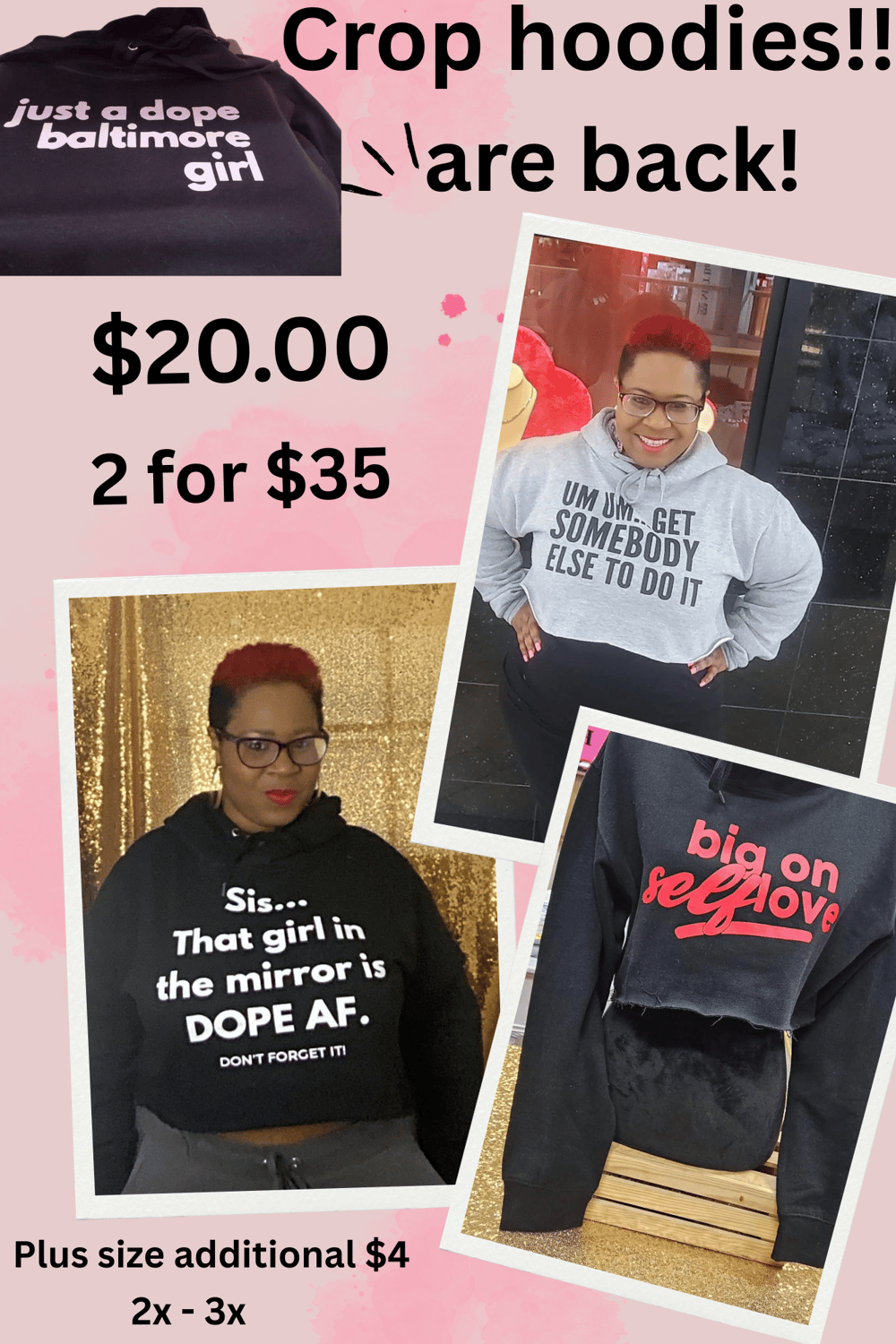 Image of Crop Hoodies are back!