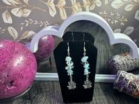 Image 3 of Quartz Dangle Leaf Earrings