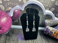Image 2 of Natural Leaf Dangle Earrings