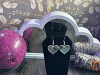 Image 6 of Silver Fluorite Heart Earrings