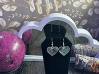 Image 7 of Silver Fluorite Heart Earrings