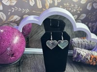 Image 8 of Silver Fluorite Heart Earrings