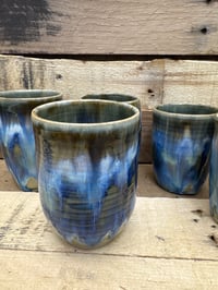 Image 3 of set of 4 - 4” to 5.5” tall cups from the River collection