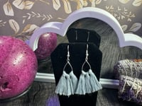 Image 1 of Grey Macrame Earrings