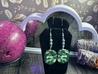 Image 3 of Green Clay Dangle Earrings 