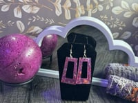 Image 3 of Pink Rectangular Dangle Earrings